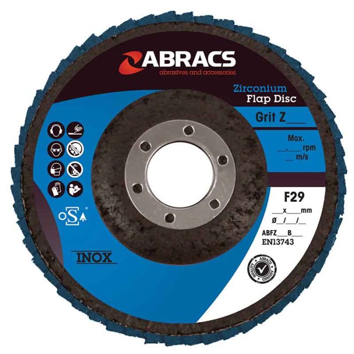 Abracs 115mm x 22mm x 60g Zirconium Flap Disc